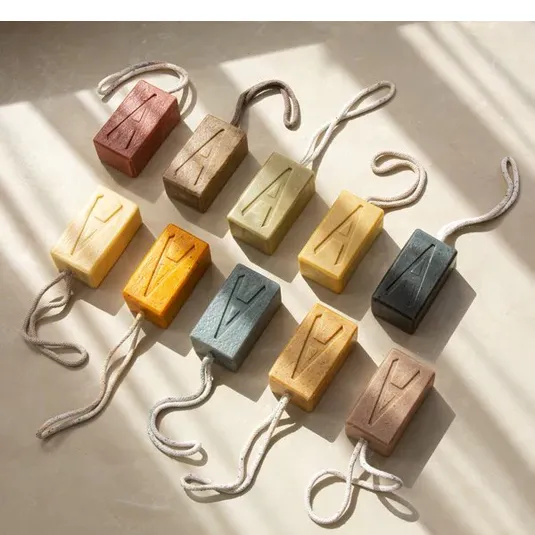 Aermeda Herbal Citrus Coffee Scrub Soap Roped