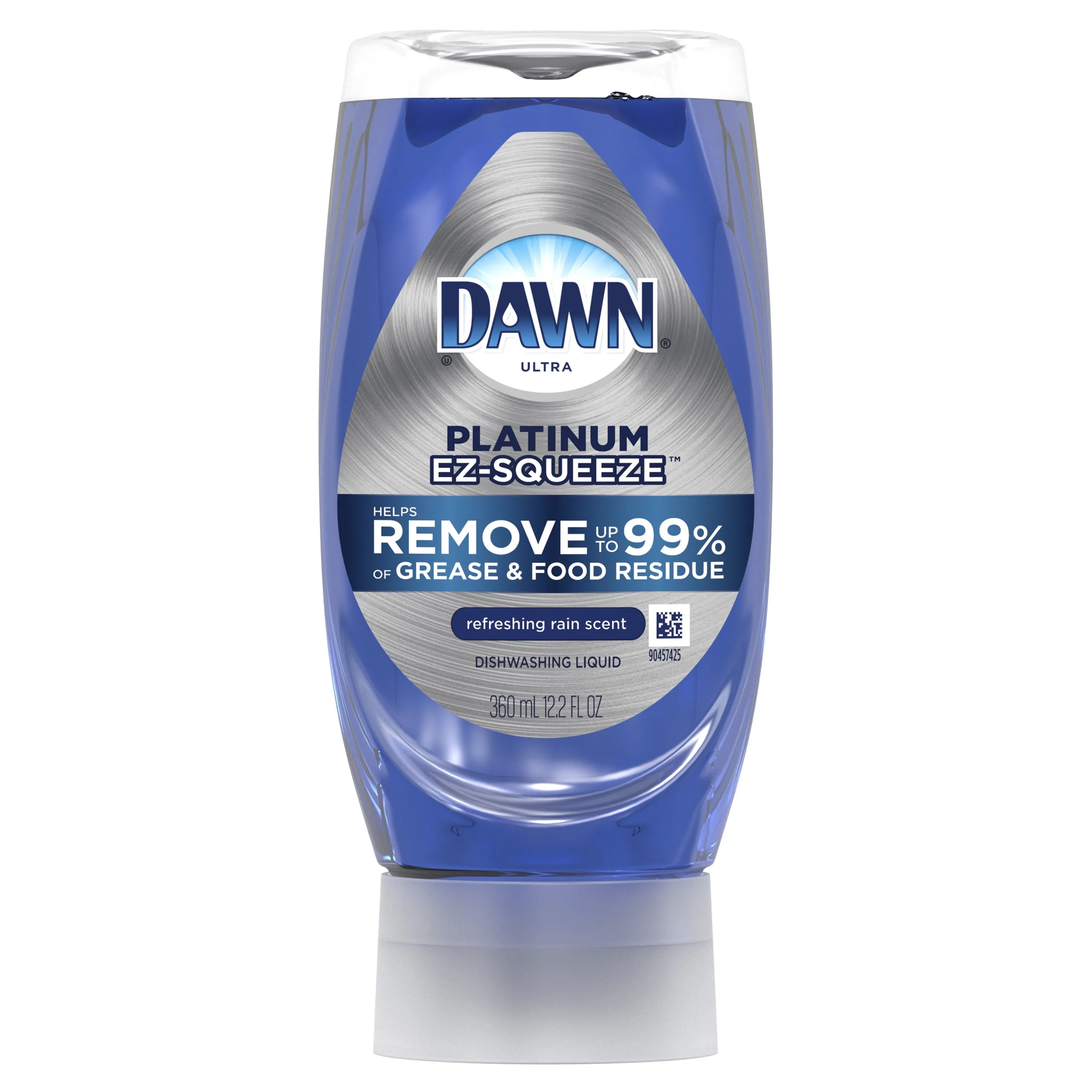 Dawn EZ-Squeeze Platinum Dishwashing Liquid Dish Soap, Fresh Rain Scent, 12.2 fl oz