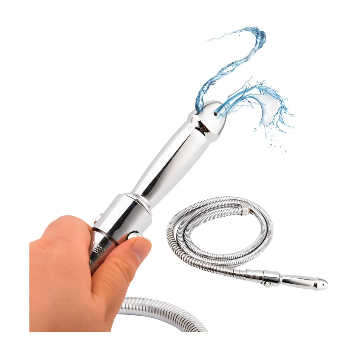 Shower enema system with pipes