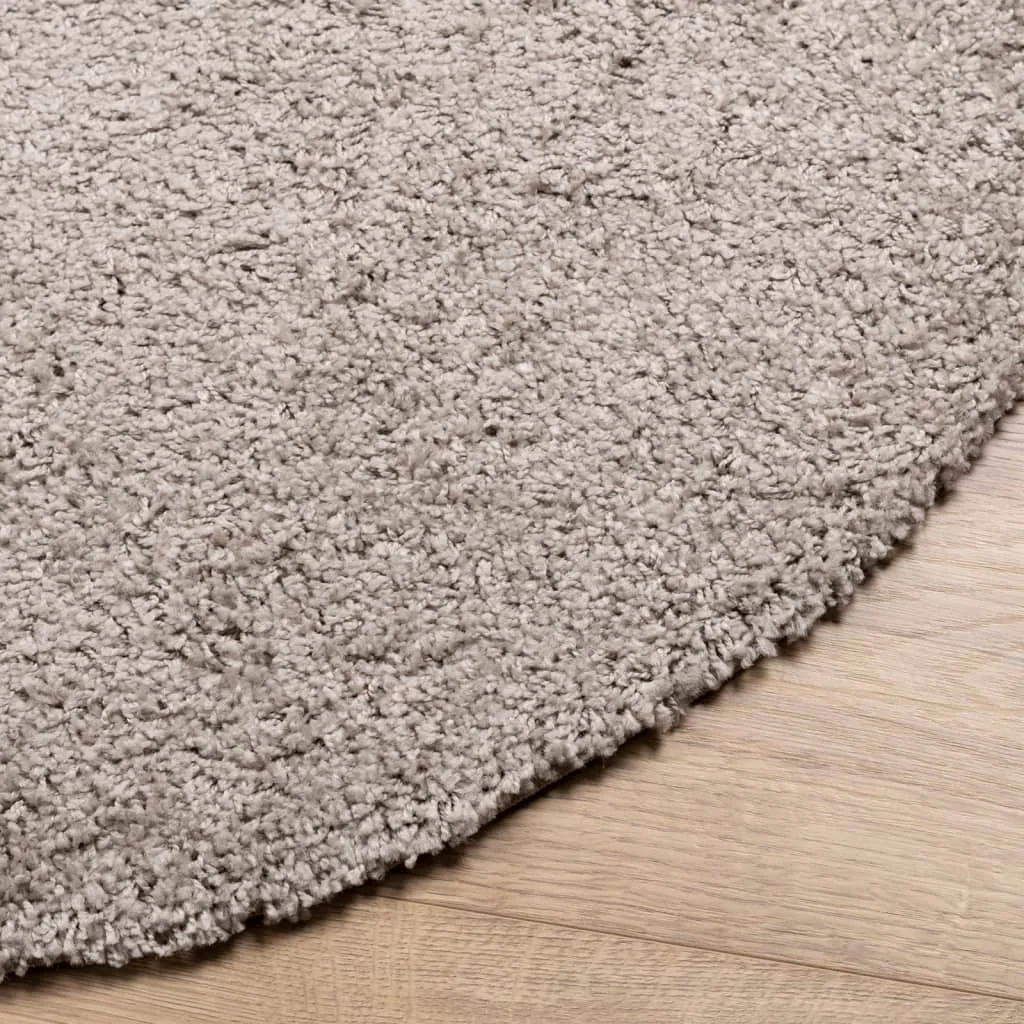 vidaXL Shaggy Rug PAMPLONA - Modern High Pile Beige Rug, Ø 240 cm - Cozy, Soft & Durable