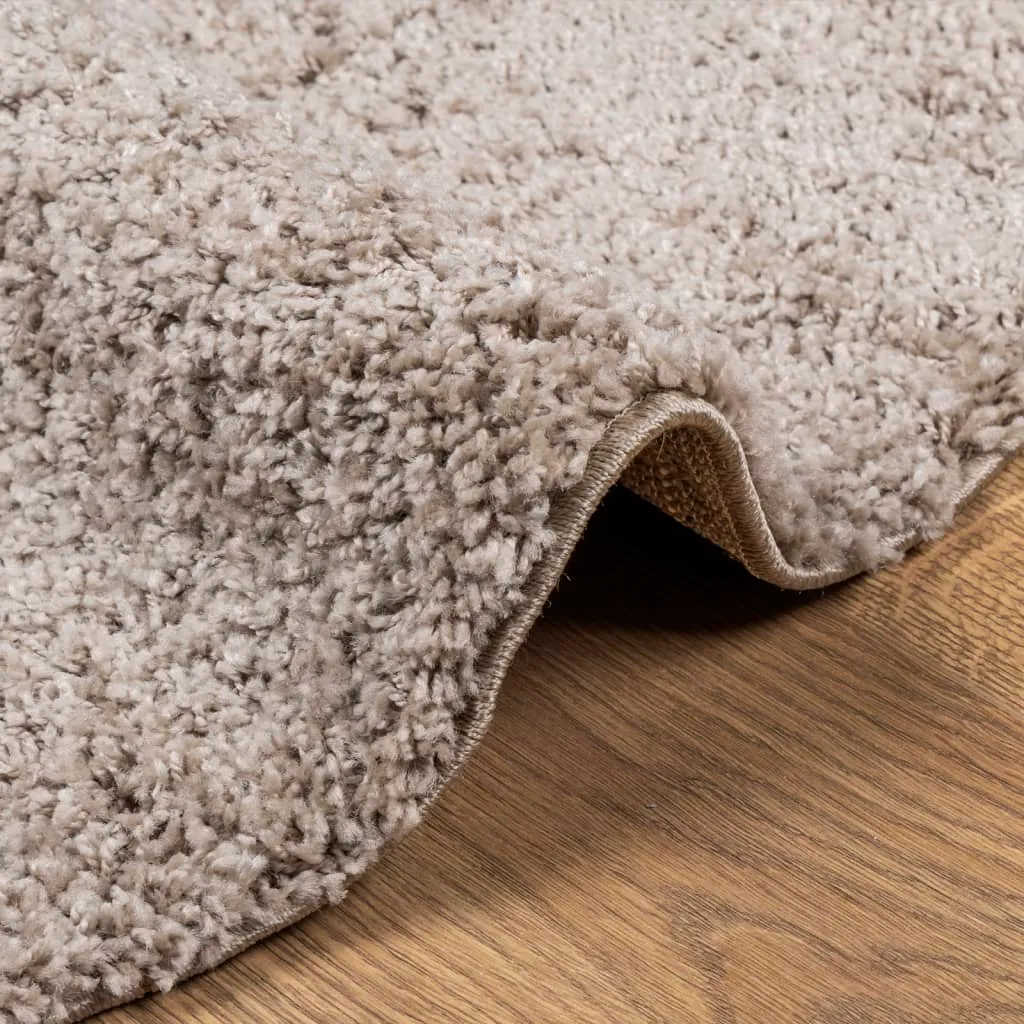 vidaXL Shaggy Rug PAMPLONA - Modern High Pile Beige Rug, Ø 240 cm - Cozy, Soft & Durable