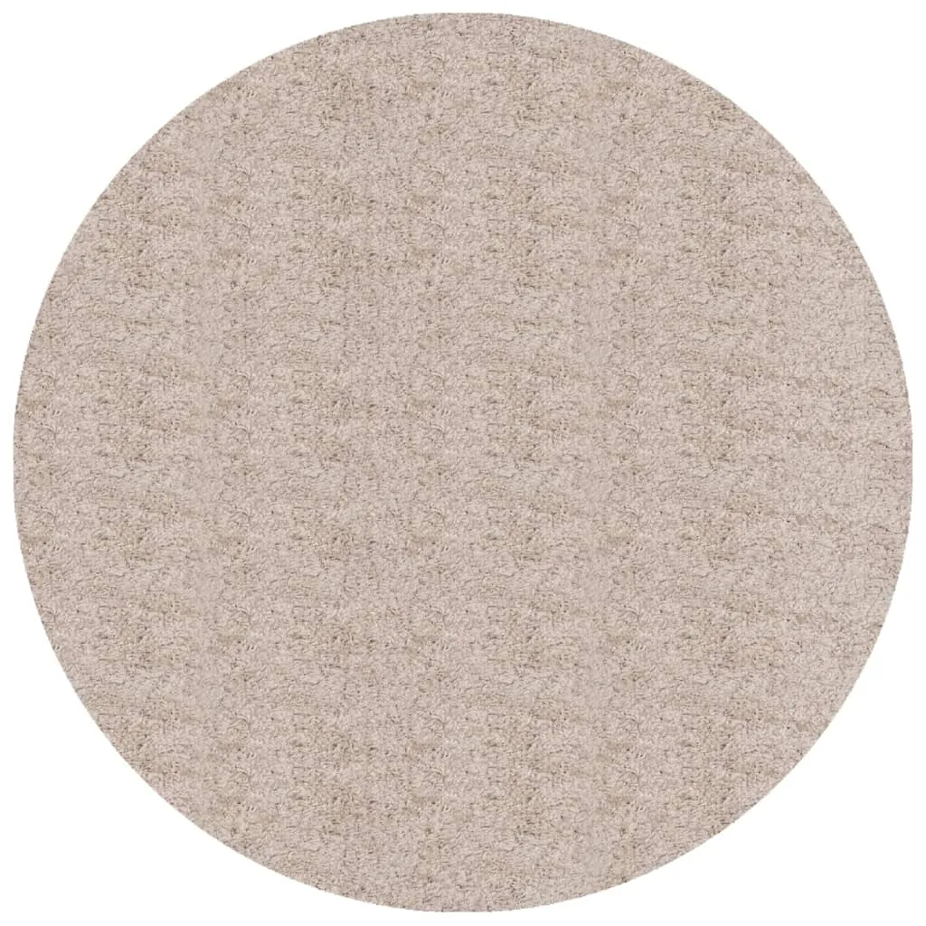 vidaXL Shaggy Rug PAMPLONA - Modern High Pile Beige Rug, Ø 240 cm - Cozy, Soft & Durable